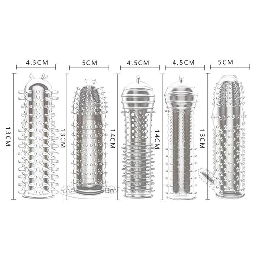 Penis Sleeve Cock Rings Penis Trainer Delay Ejaculation Penis Rings High Elasticity Time Lasting Sex Toys for Men Silicone Semen
