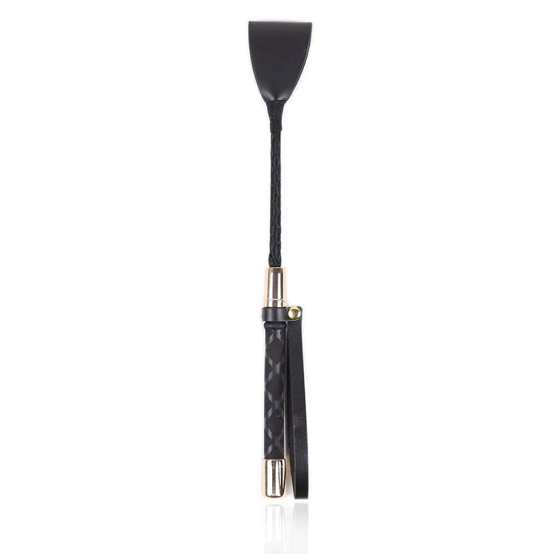 Black PU Leather BDSM Paddle & Flogger for Couples
