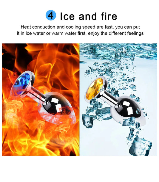 Anal Plug Sex Toys Mini Round Shaped Metal Stainless Smooth Steel Butt Small Tail Female/Male Dildo Intimate Goods