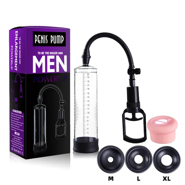 Enlarge Penis Pump Penise Enlargement Extender Sleeve Penis Vacuum Pump Sex Toys For Men Enhancer Male Cock Exercise Penis Toys