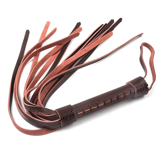 Erotic Leather Flogger BDSM Butt Whipping Adult Sex Games Flirting Crop Outdoor Training KnightHorse Whips Party Supplies