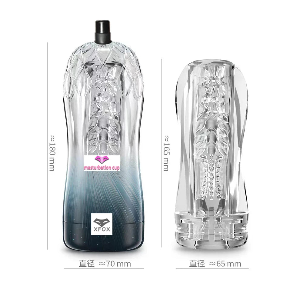 Electric Telescopic Male Masturbator Cup with Vibration Gun Style