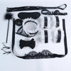 Sexy Leather BDSM Kits Handcuffs Whip Gag Nipple Clamps Lace Sex Bondage Set Sex Games Sex Toys For Couples Erotic Accessories
