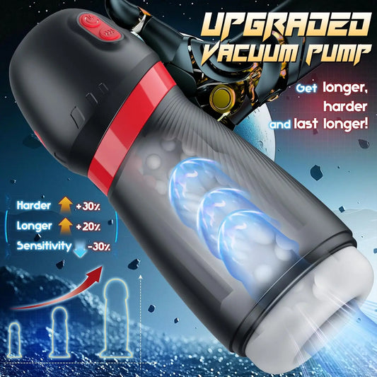 Male Masturbator 9 Sucking Vibrating Modes Blowjob Sex Toys App Control Penis Pump 3D Textured Sleeve Pocket Pussy for 18+ Men