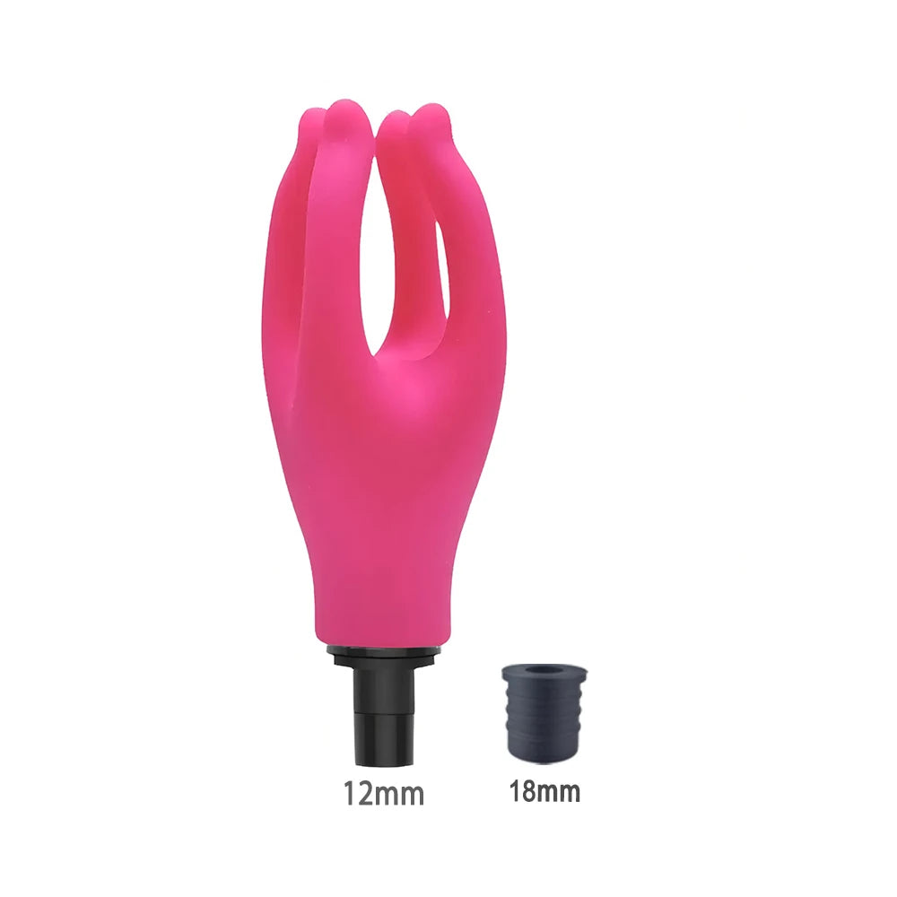 Male Masturbation Ring Penis Vibration Masturbator Male Training Relaxation Silicone Massage Gun Head For Masturbation Tool