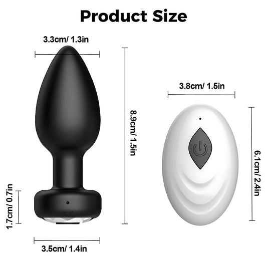 Anal Plug Vibrator for Men/Female Wireless Remote Control Butt Plug Portable Massager Dildo Vibration Sex Toys for Adult Toys