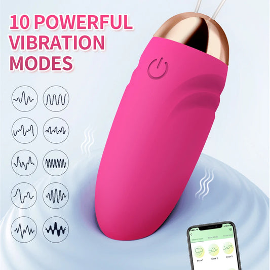 Remote-Controlled Vibrating Egg with 10 Vibration Modess