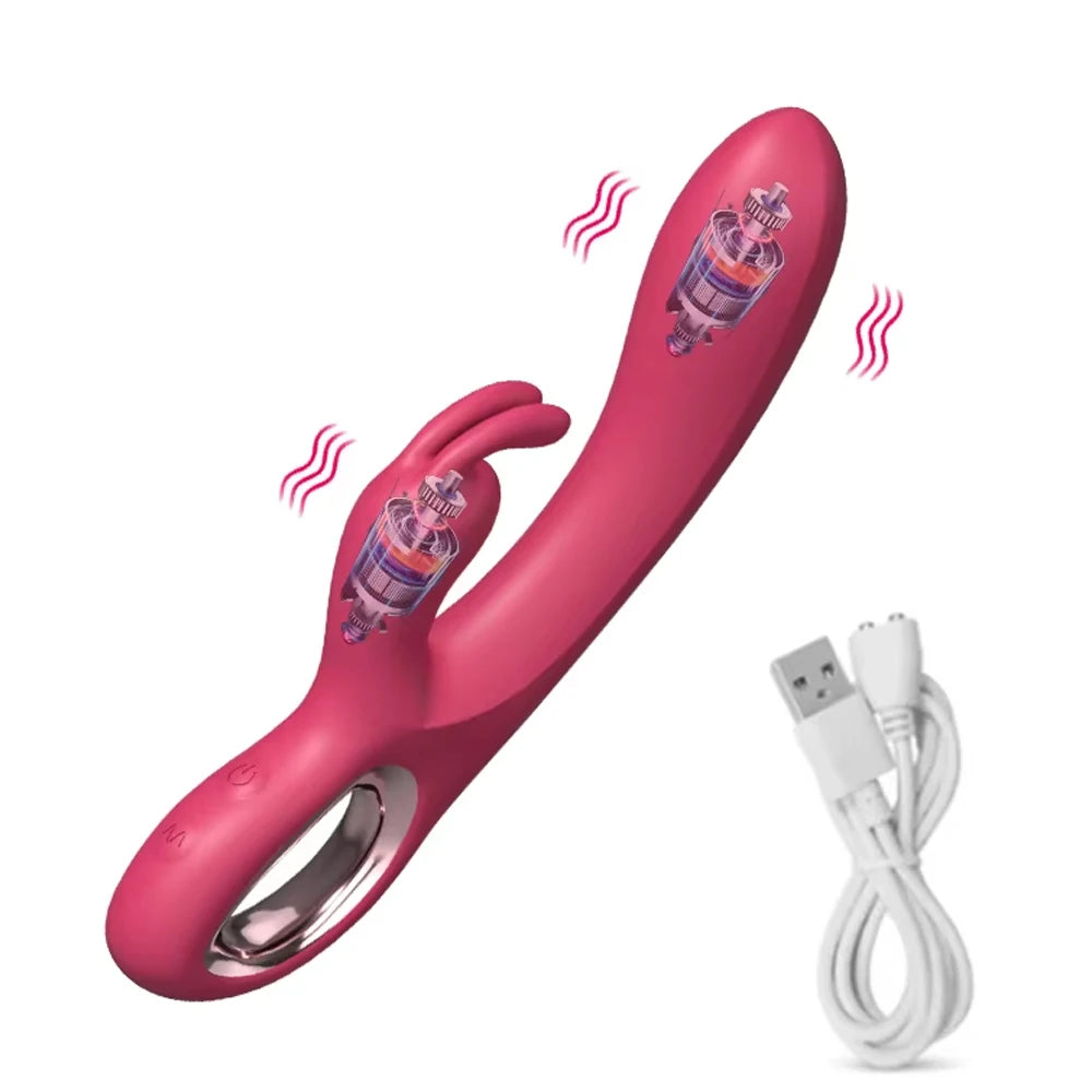 Rabbit Vibrator For Women G Spot Clitoris Stimulator 10 Speeds Female Vaginal Masturbator Dual Motors Dildo Sex Toys for Adult