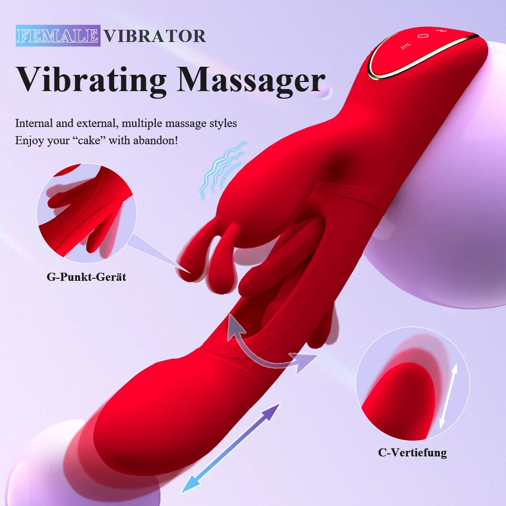 Erotii Rabbit Vibrator with Tapping/Flapping and Clit Stimulator