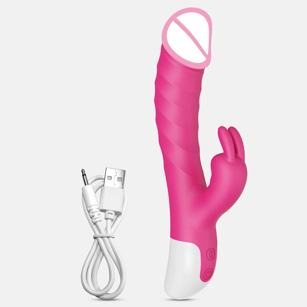Rabbit Vibrator for Women G Spot Dildo Nipple Clitoris Stimulator Massager Adults Masturbator Female Sex Toy for Adults 18
