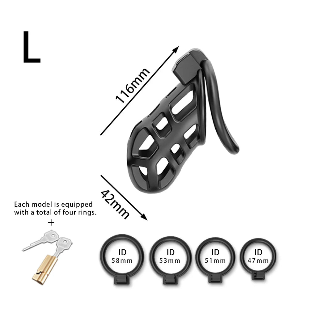 Bdsm Sexual Urethral Lock Restraint Men's Chastity Lock Black Smooth SM Pornographic Men's Toy