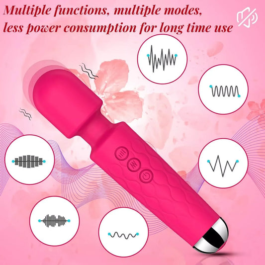 Powerful Handheld Massager Av Vibrator 20 Speed Wand Vibrating Massage Magic Full Body Therapy Motor Dildo Masturbator Sex Toy