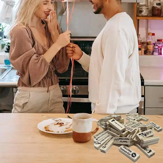 Adult Sex Block Games With 48pcs Wooden Blocks For Couples,Ideas Fun Stacking Blocks Anniversary Date Night Dice Love Tower Game