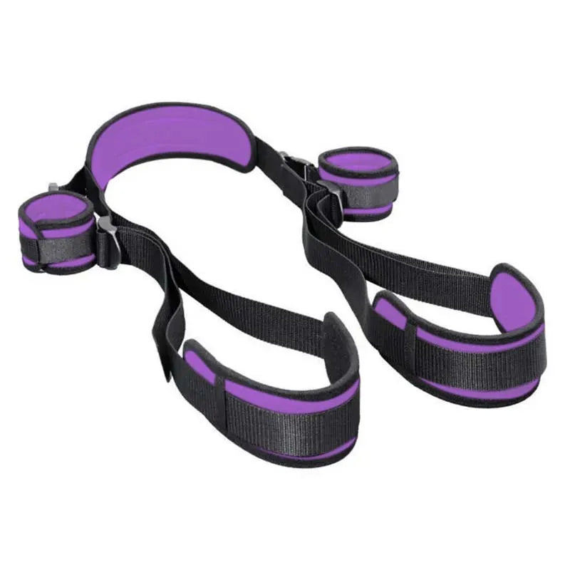 BDSM Sex Bondage Set Adult Bedroom Sex Swing Bondage Restraint Adjustable Rope With Handcuffs Neck And Legs Retraints Straps For