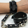 Unisex Leather Bracelet BDSM Bondage Leather Handcuffs Buckle Adjustable Vintage Punk Fetish Clothing Restraints Kink Toy