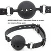 BDSM Mouth Gags Bondage Restraints All Silicone Mouth Gag Breathable Ball Gag Adjustable Belt Mouth Sex Toys For Adult SM Games