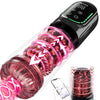 LCD Penis Pump Pocket Pussy Male Masturbator Vacuum Pump Thrusting Rotating Vibrating Sucking 3D Stroker Sex Toys for Man