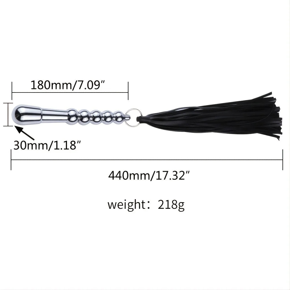 SM BDSM Metal Handle Chain Whip Flogger Flirting Fantasy Fetish Paddle Flirting Fantasy Sex Toy For SM Or Anal Sex Masturbation