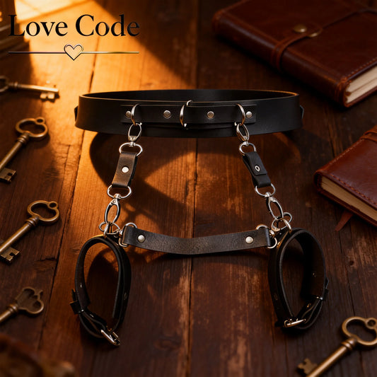 BDSM Bondage Women's Pop Punk Belt Binding Belt Handcuffs Bondage Kit Role Sex Toys For Couples