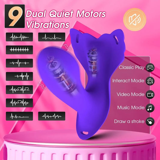 APP Control Panty Wearable Vibrator for Women Insert Dildo Clit Stimulation G Spot Massager Adult Sex Toys Sexual Pleasure Tools