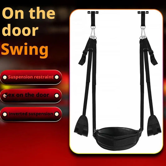 BDSM Door Sex Swing Sex Toys Bondage Slave Sex Slings Hanging Door Handcuffs Leg Restraints Spreader Adult Toys for Women Couple