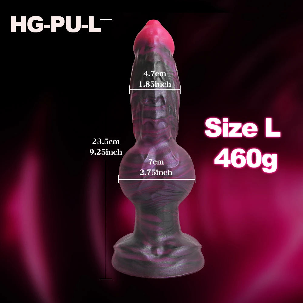 Dog Knot Dildo Anal Butt Plug Large Thick Penis Liquid Silicone Dick Women Men G Spot Prostate Stimulate Adult Foreplay Products