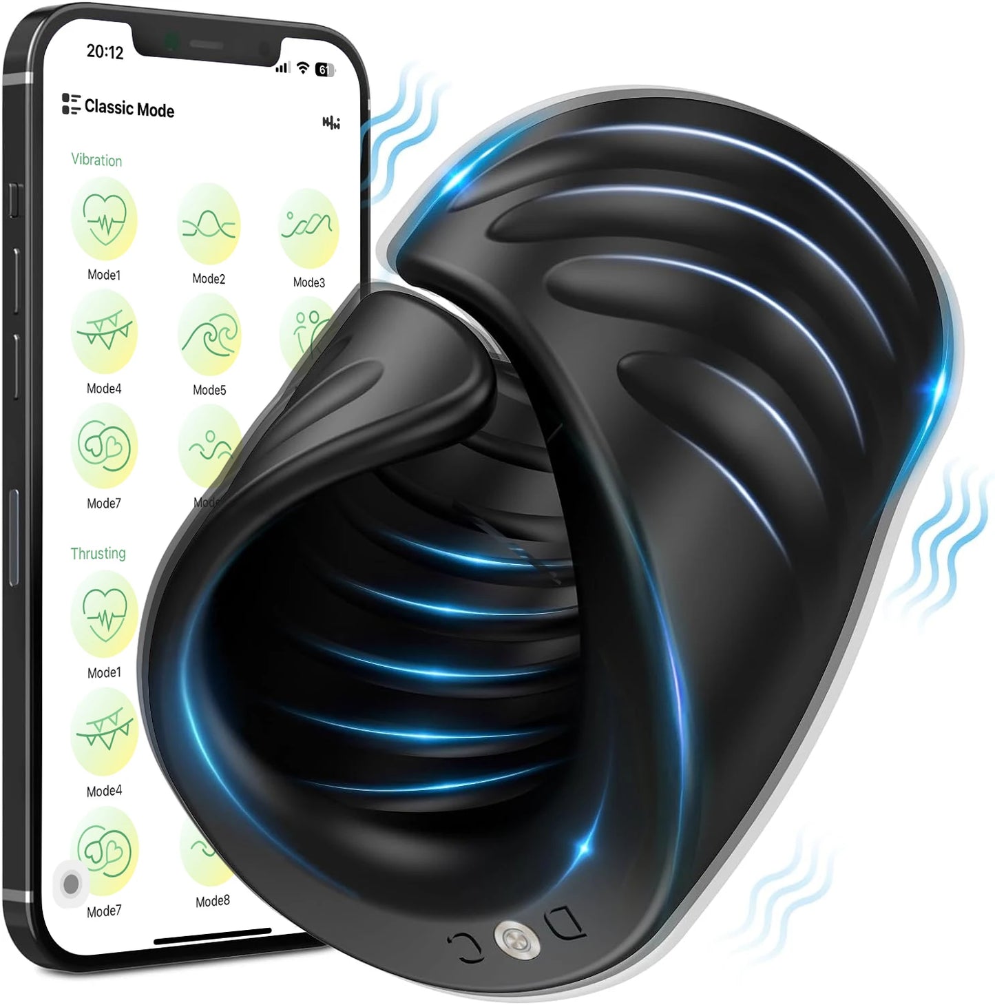 Sex Toys for Men Male Masturbator APP Penis Training Vibrator Vibrating Sex Toy Strokers Glans Trainer Stimulator Sex Machine 18