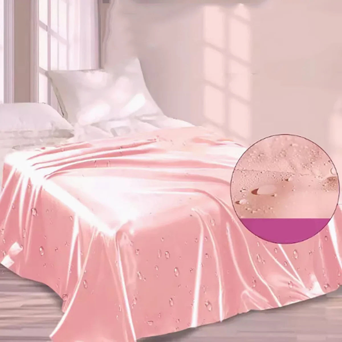 BDSM Lubricant Waterproof Adult Sex Bed Sheets Couple SM Slave Oil Massage Wax Resist Reusable Bed Cover Wetplay Sex Tool 2.1X2M
