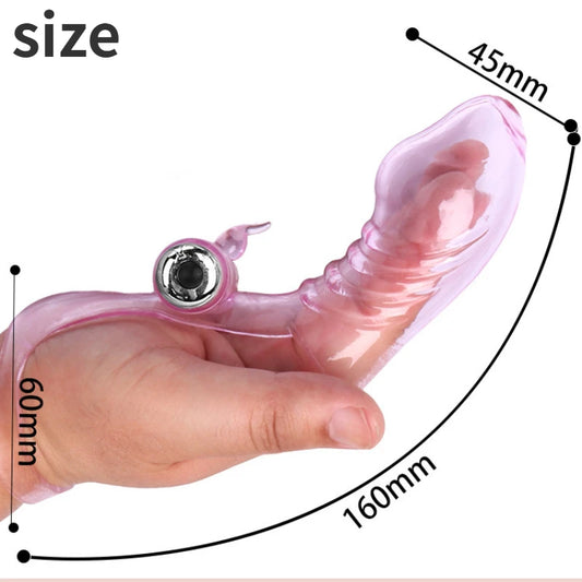 Vibrator Finger Sleeve Sex Toys G Spot Massager Vibrating Dildo Flirting Sm Games Vagina Stimulation Adult Erotic Sex Toys Women