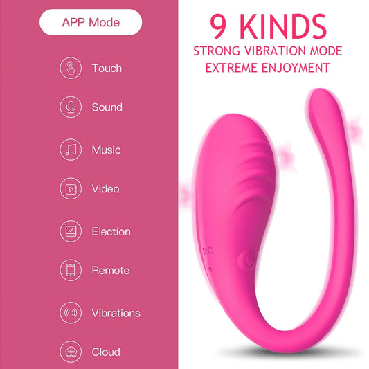 APP Controlled Vaginal Vibrators G Spot 9 Speed Anal Vibrating Egg Massager Wearable Stimulator Adult Sex Toys for Women Couples