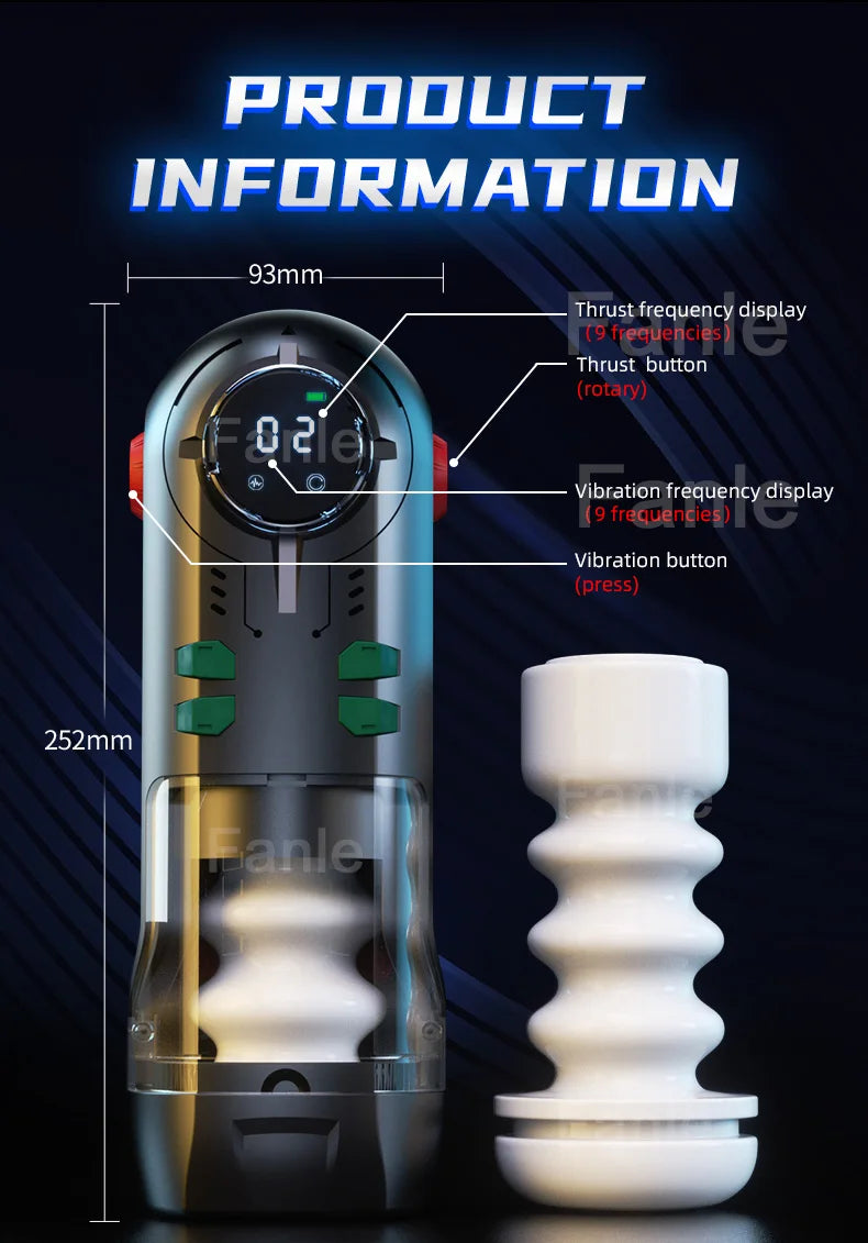 Telescopic Heated Electric Masturbation Cup