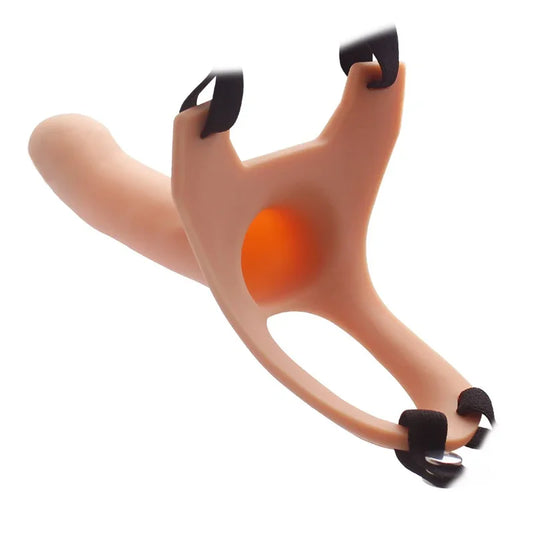 GaGu Hollow Silicone Strapon Dildo For Men Penis Pump Extend Strap On Dildo No Vibration Strap-On Penis Extender With Harness