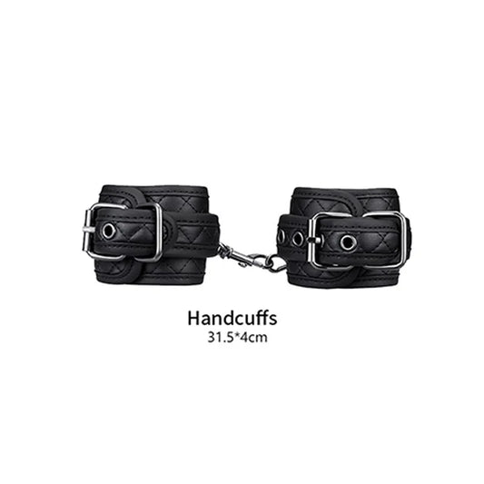 BDSM Handcuffs Hand Restraint Bondage Gear SM Slave Erotic Play Sex Ankle Handcuffs Detachable Chain Clasp Entertainment Fixed
