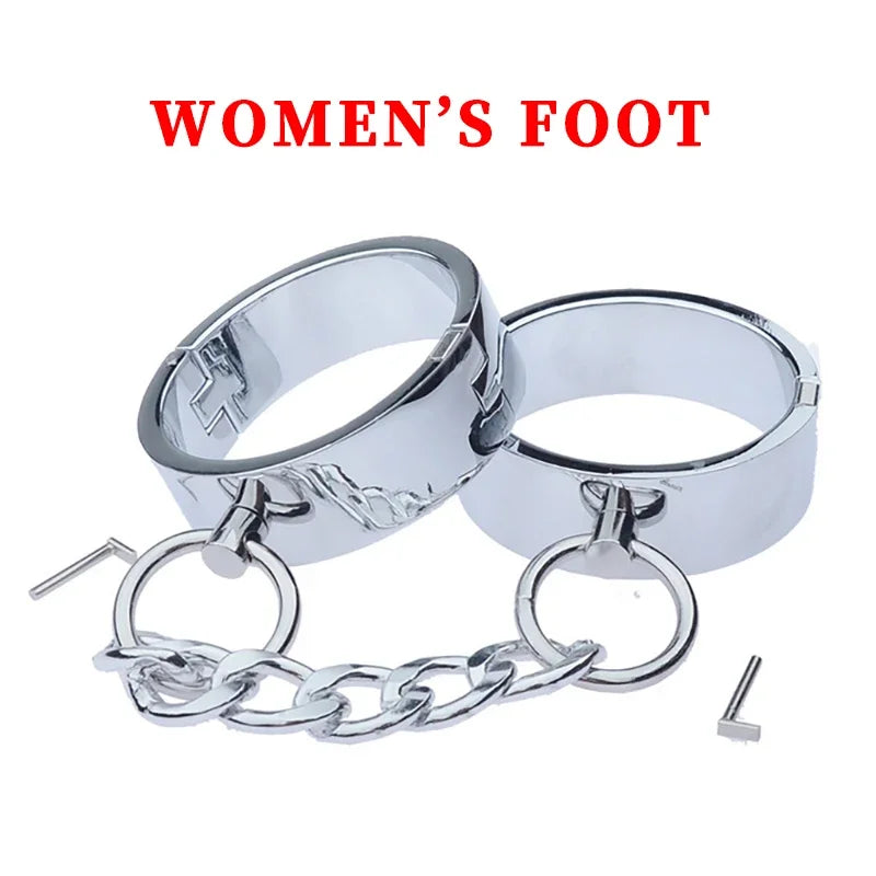 Metal Handcuffs Ankle Cuff Bondage Bracelet Restraints BDSM Footcuffs Intimate Adult Game Sex Toys for Couples Sexshop