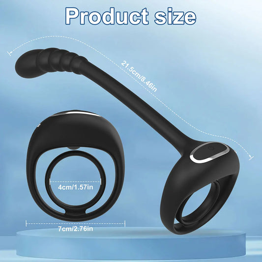 Cock Ring Vibrator Sex Toys APP Bluetooth Testicle Prostate Massage Anal Butt Plug Penis Ring Male Cocking for Men Adult Sex Toy