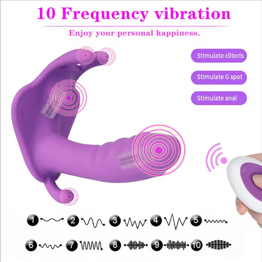 Remote Control Rabbit Vibrator Wearable Panties Dildo Vibration Massage Clit Stimulator Female Masturbation Sex Toy for Women