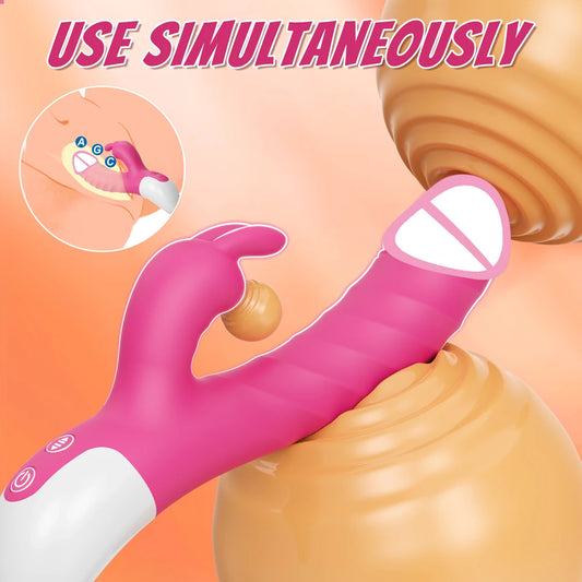 Rabbit Vibrator for Women G Spot Dildo Nipple Clitoris Stimulator Massager Adults Masturbator Female Sex Toy for Adults 18