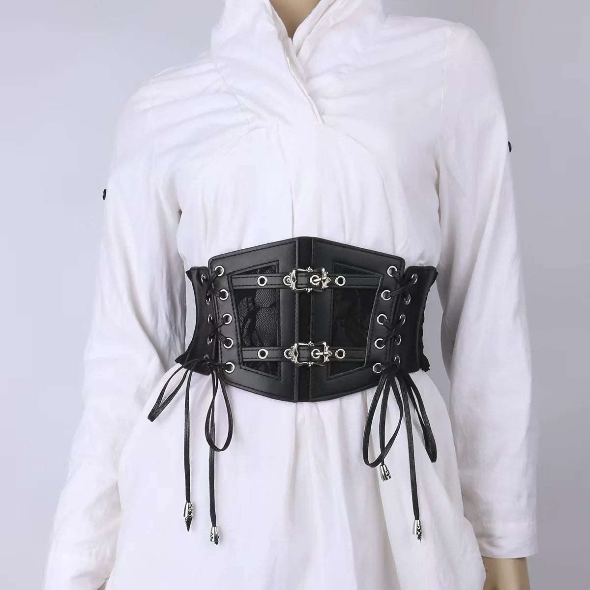 Black Lace-Up Corset Waist Belt | Perfect for Parties & Casual Outings