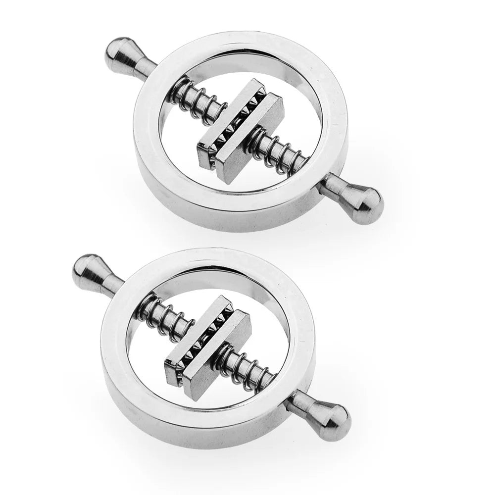 BDSM Type Metal Adjustable Nipple Toy Adult Toys Spring Clamps Couple Accessories Gravity Ball Weight Pendant Clip Sex Games