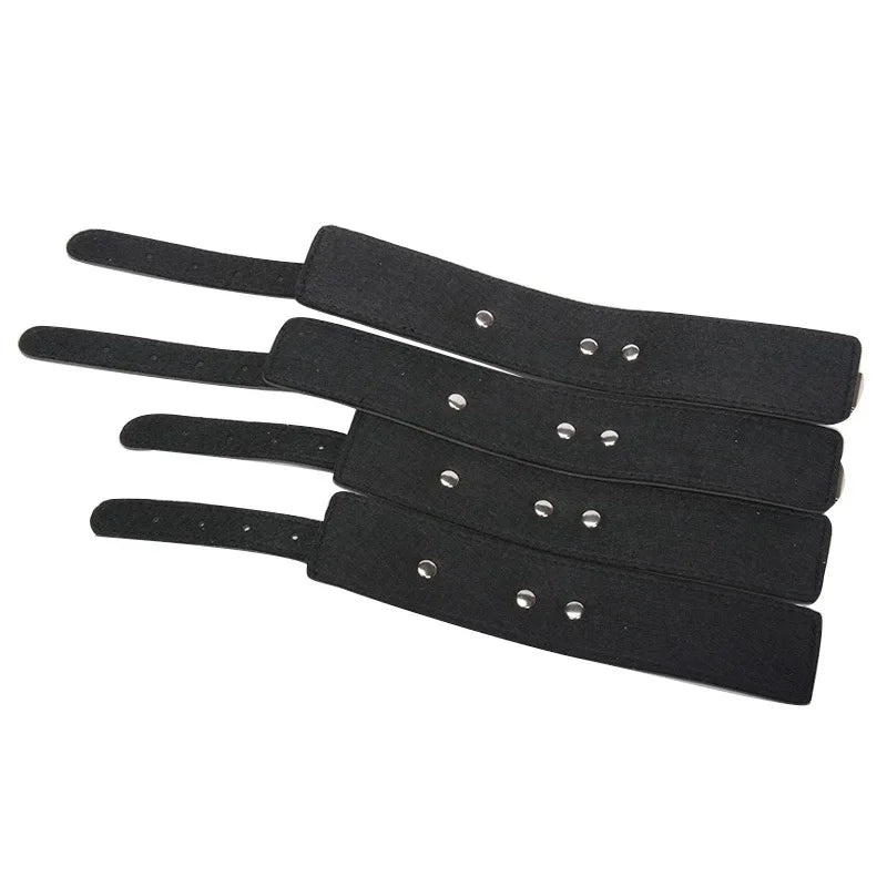 BDSM Sex Bondage Restraint System, erotic Leather Handcuffs and Ankle Cuffs Restraint Kit,Adult game sex Toys For women Couple