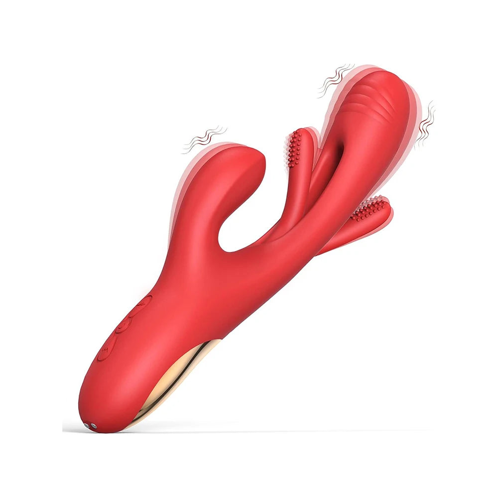 Erotii 3-in-1 Rabbit Vibrator, G-Spot & Clitoral Stimulator with Tapping/Flapping Mode.