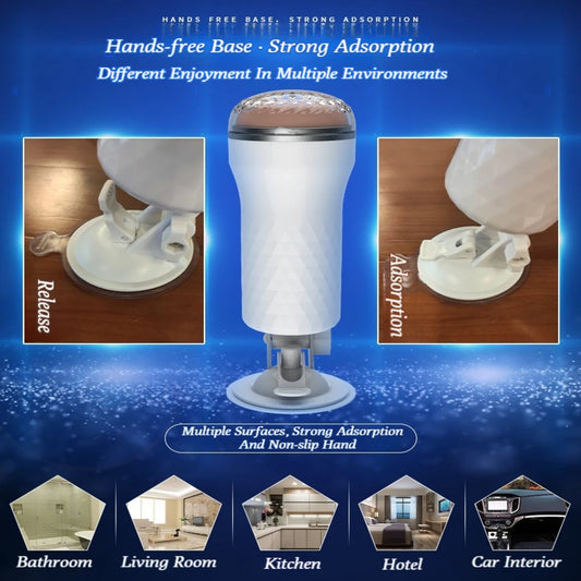 Realistic Masturbation Cup with Suction Cup Base