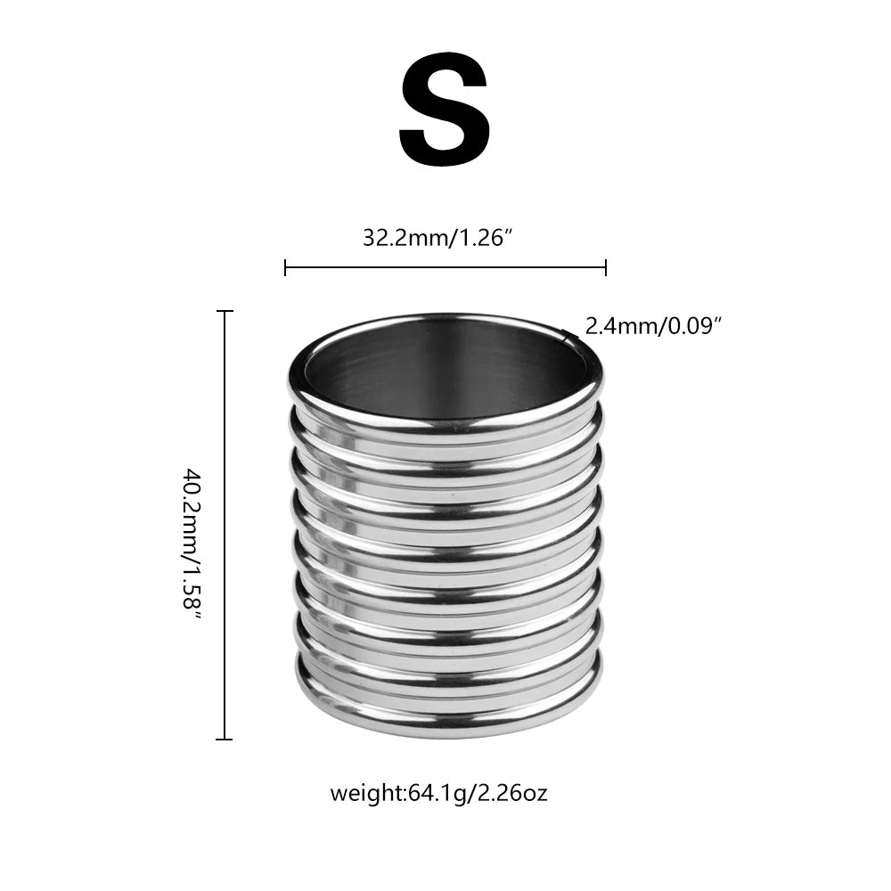 1pcs, Stainless steel penile rings, penile restraint tension rings, penile exercise correction, male sex toys