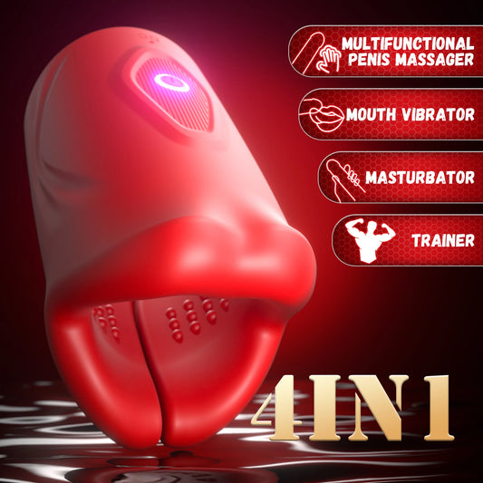 Male Masturbator Penis Training Vibrator Men Glans Massage Stimulator with 9 Vibration Delay Training Exerciser Adult Sex Toy 18
