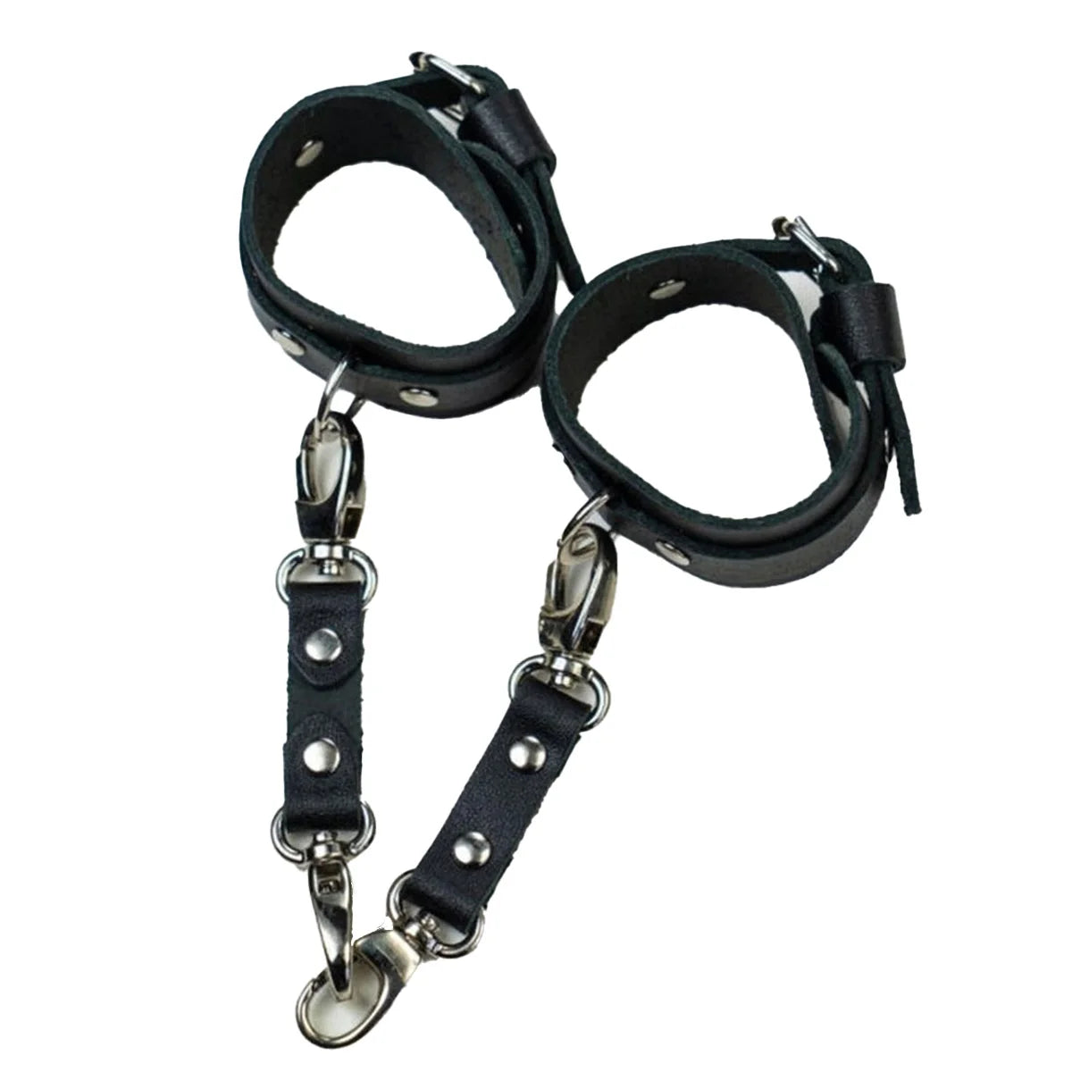 Unisex Leather Bracelet BDSM Bondage Leather Handcuffs Buckle Adjustable Vintage Punk Fetish Clothing Restraints Kink Toy