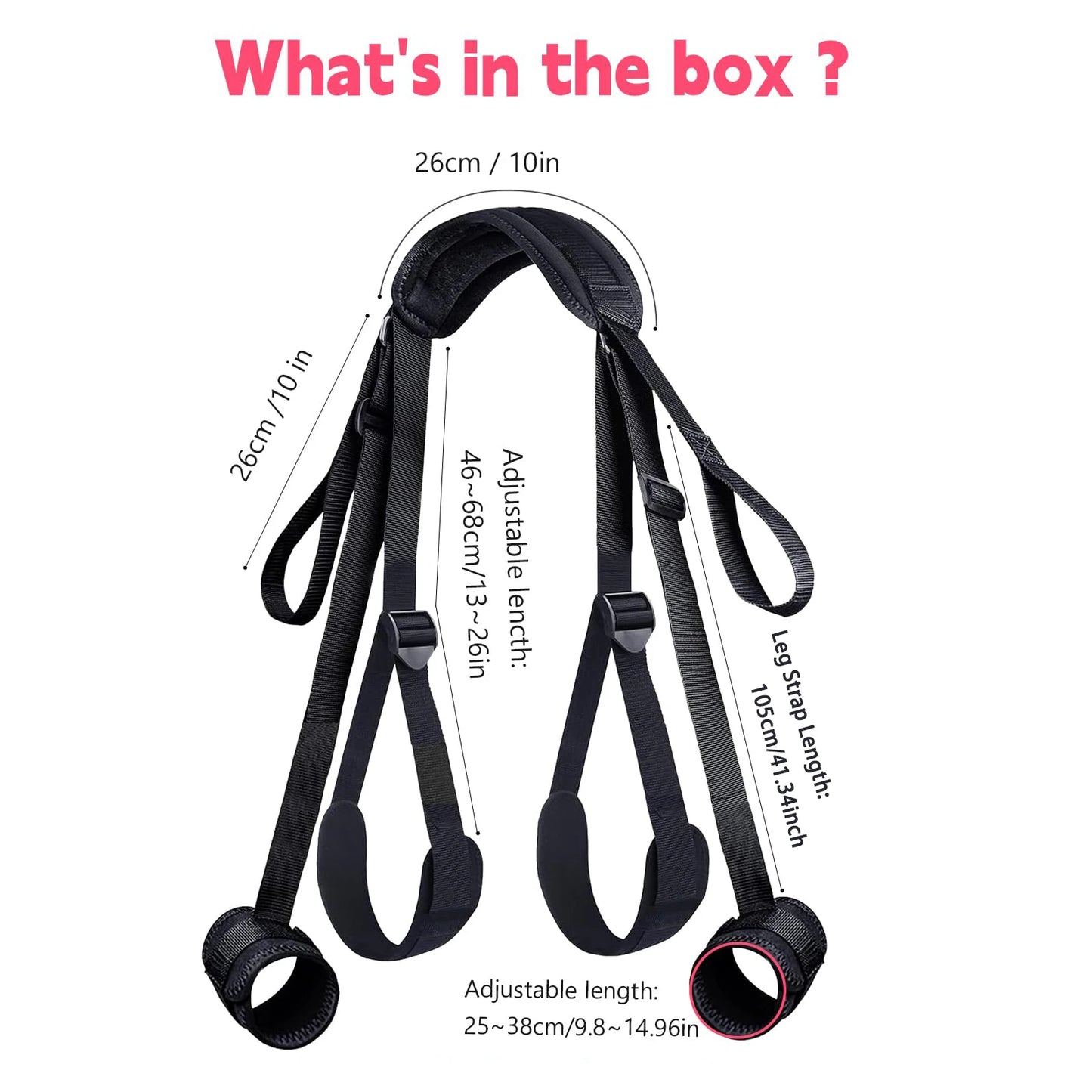 Women Sex Toys BDSM Bondage Restraints Straps Neck to Wrist Thigh/Ankle for Adult Couples SM Games Play Sex Bondage Straps