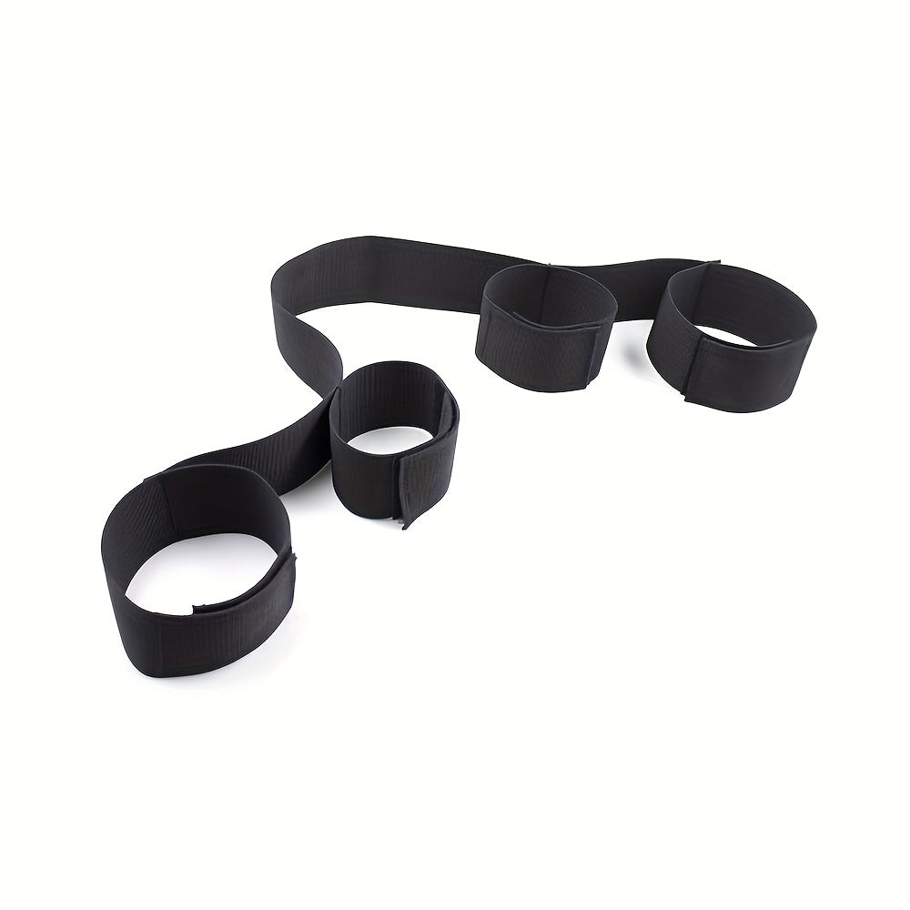 1pc Premium BDSM Restraints Set - Soft Leather Handcuffs & Bed Bondage Kit for Intimate Adventures - Enhanced Sensuality Wrist & Ankle Cuffs for Couples & Women