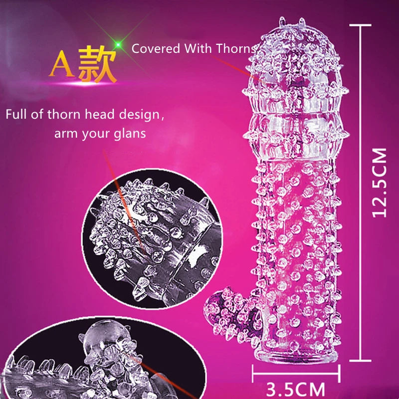 Penis Sleeve Cock Rings Penis Trainer Delay Ejaculation Penis Rings High Elasticity Time Lasting Sex Toys for Men Silicone Semen