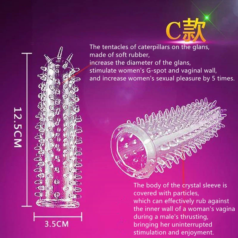 Penis Sleeve Cock Rings Penis Trainer Delay Ejaculation Penis Rings High Elasticity Time Lasting Sex Toys for Men Silicone Semen