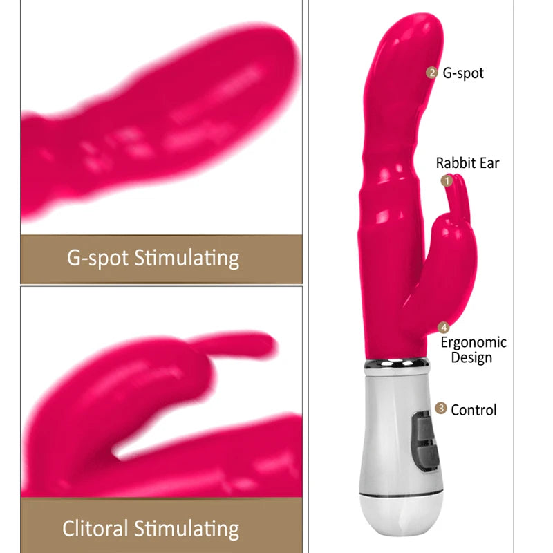 Erotii Powerful Double Head Rabbit Vibrator & Clitoris Stimulator